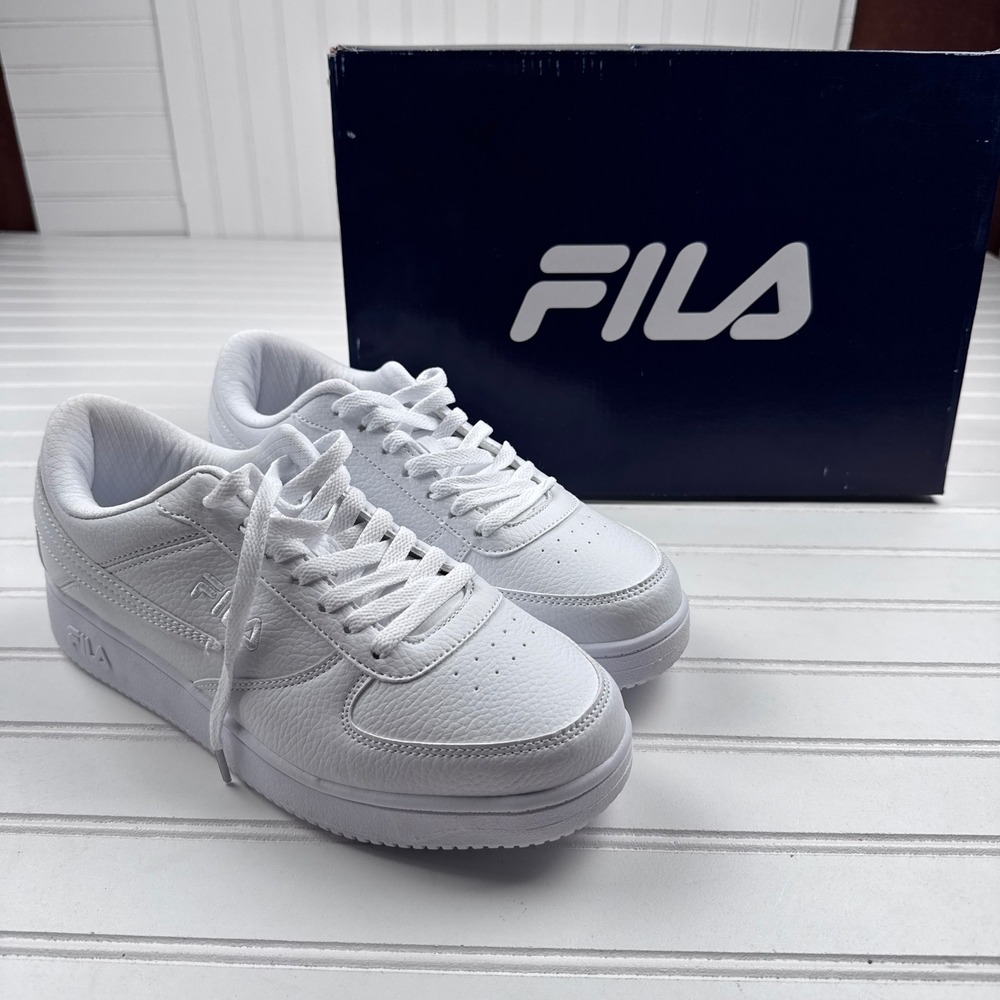 New w/ Box FILA A-Low Men's Sneakers Triple White 1CM00551-100 9.5